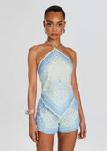 Rosa Top by Shani Shemer in Aqua Shell Print, product image 1