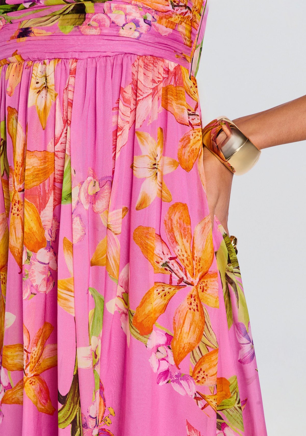 Posy Strapless Mini Dress by Rococo Sand in Pink, product image 2