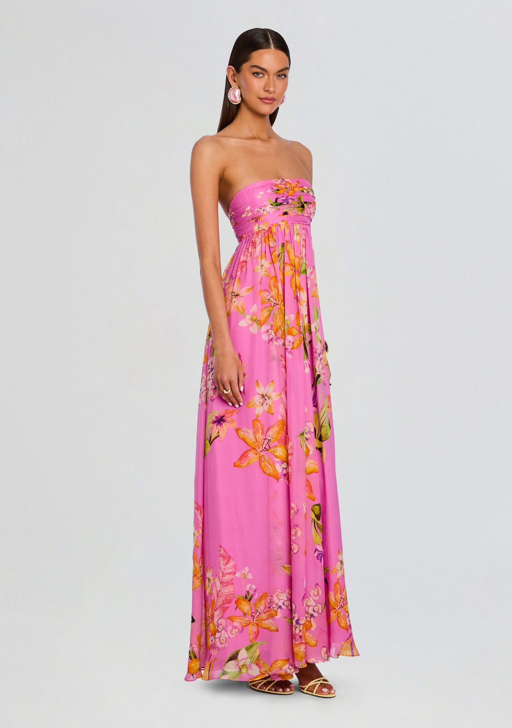 Posy Strapless Mini Dress by Rococo Sand in Pink, product image 3