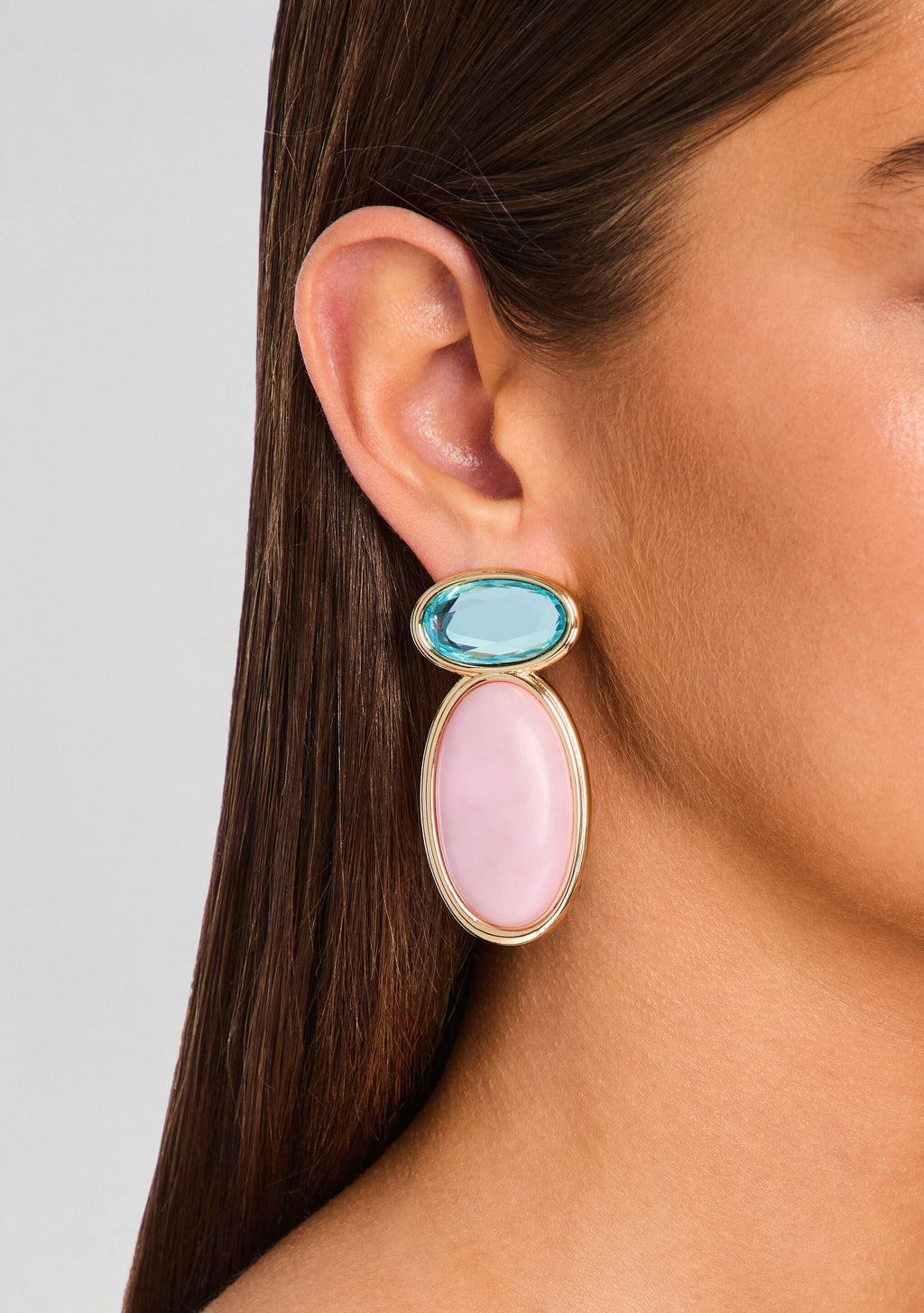 Yolanda Earring by retrofête in Angelite/Rose, product image 3