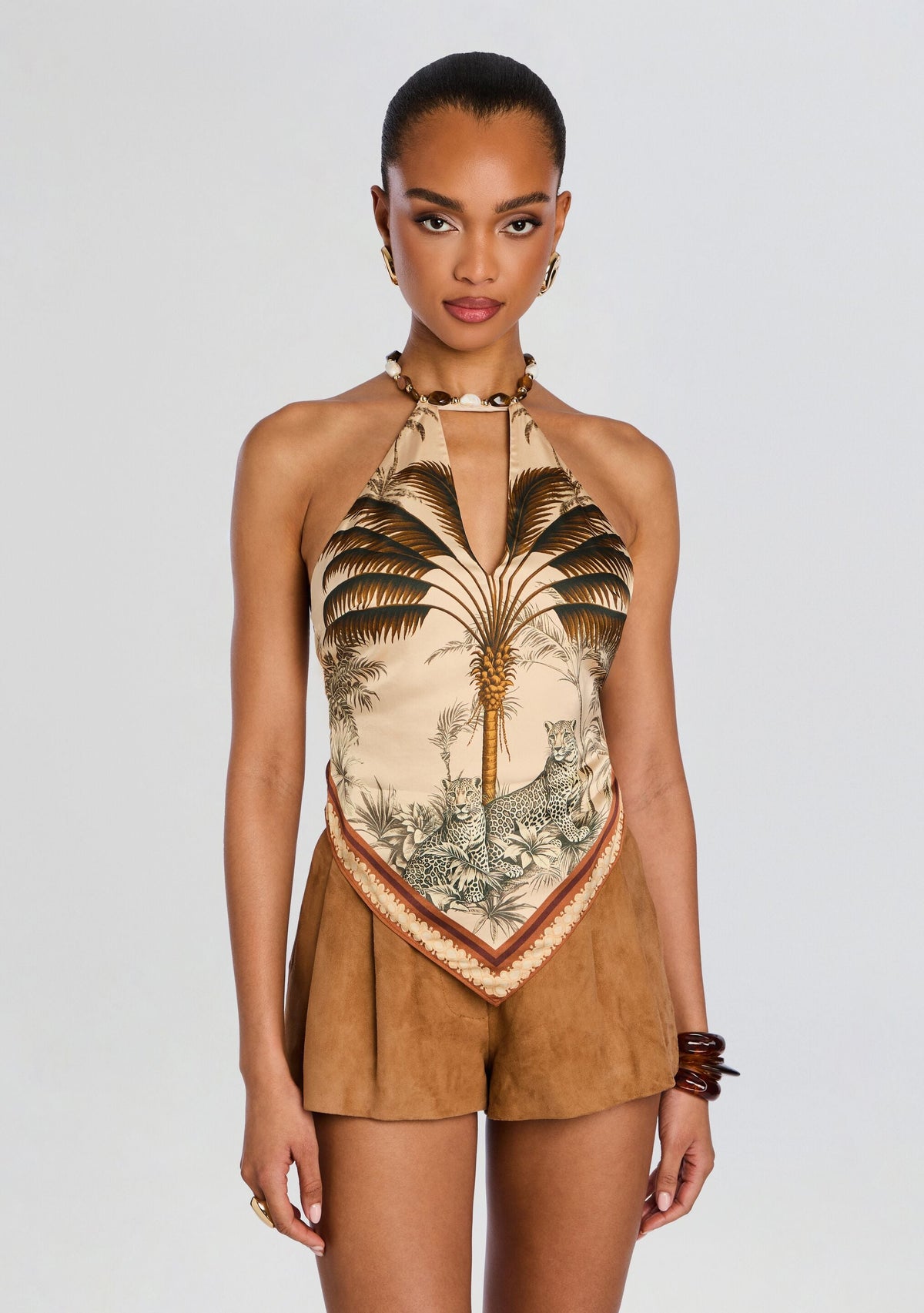 Zaphira Top by retrofête in Ochre Palma, product image 1