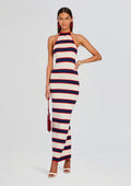 Arrabella Knit Maxi Dress by SEROYA in Eggshell Stripe, product image 1