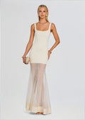 Inga Knit Dress by SEROYA in Eggshell, product image 1