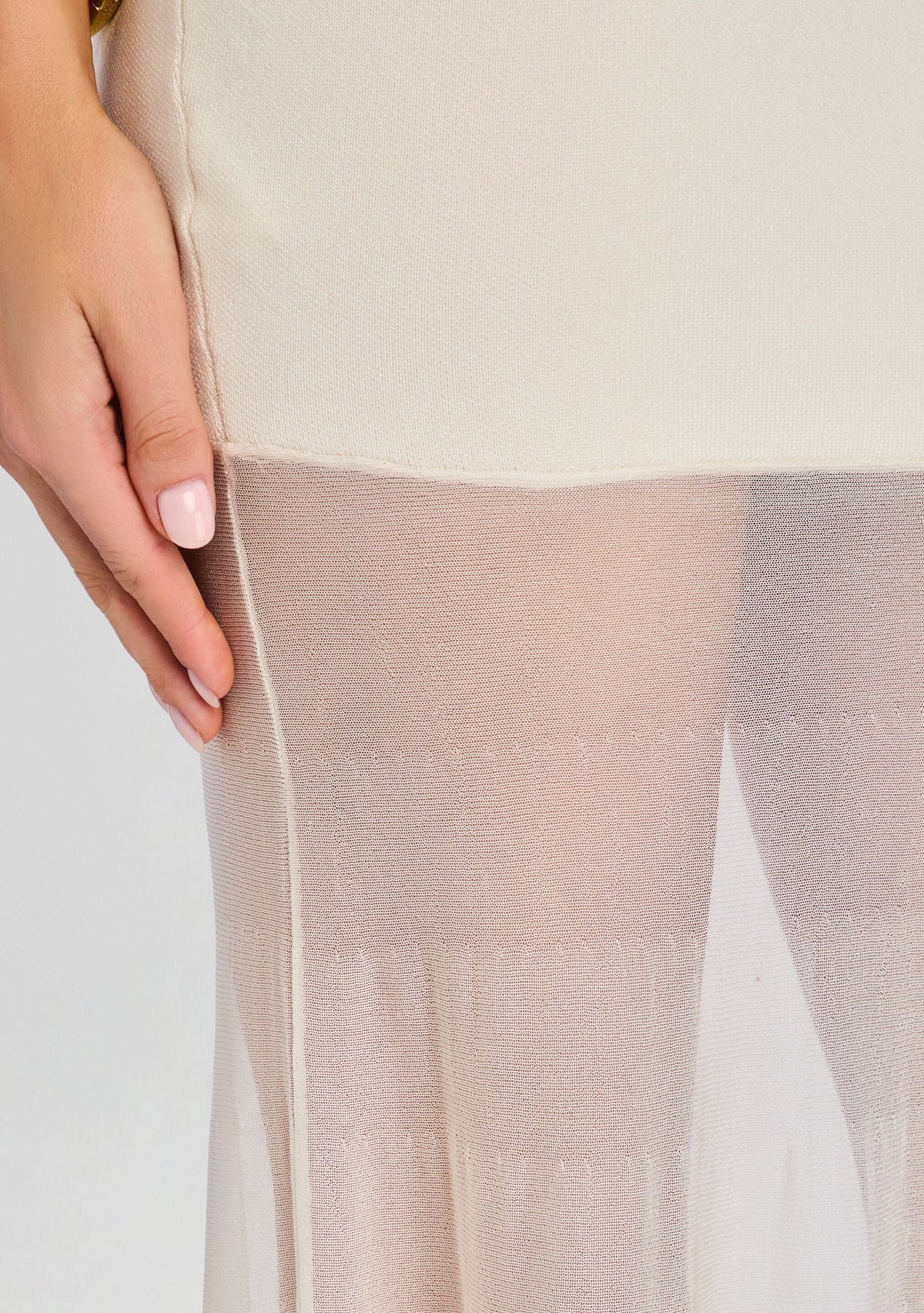 Inga Knit Dress by SEROYA in Eggshell, product image 2