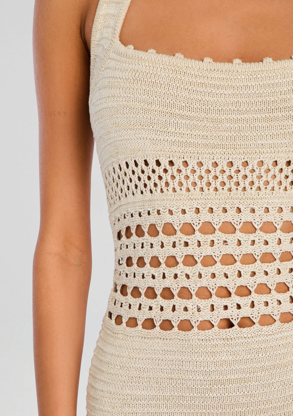 Jaycee Crochet Dress by retrofête in Bone, product image 2