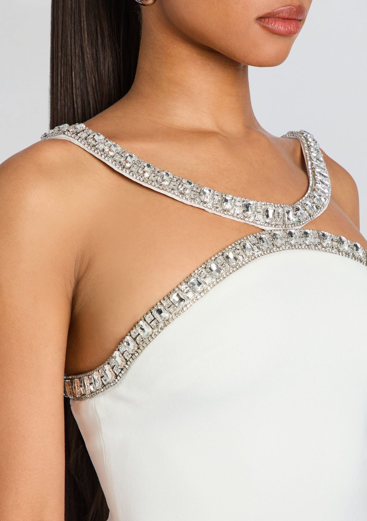 Ailsa Embellished Dress by retrofête in White/Silver, product image 2