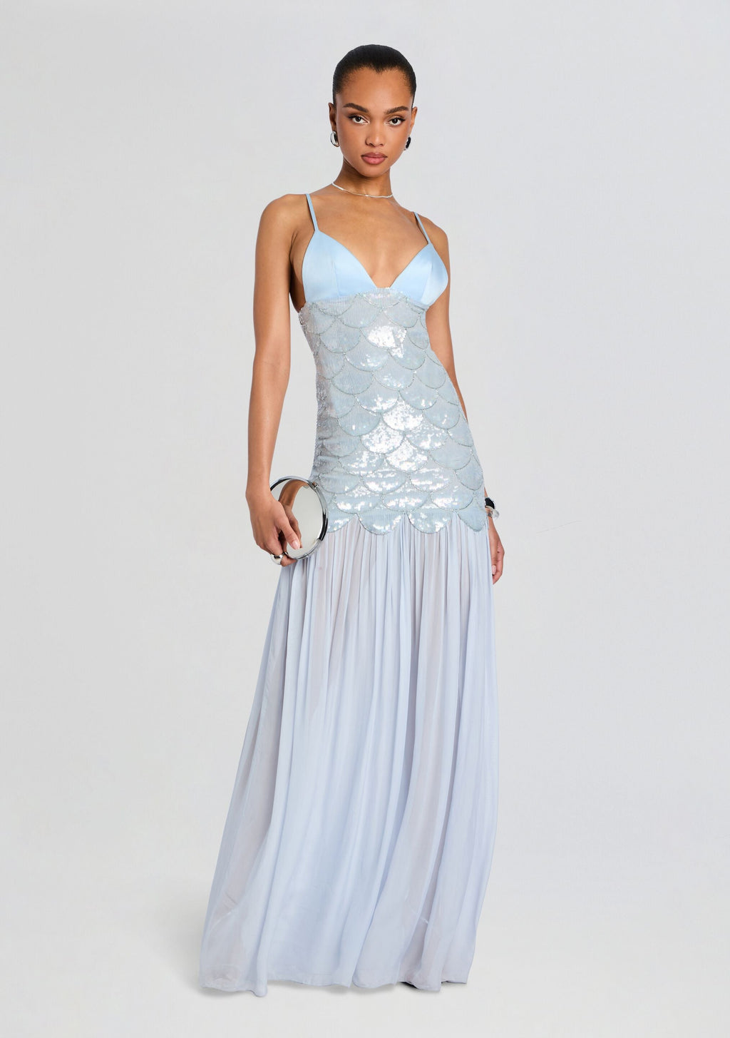 Eileyn Embroidered Dress by retrofête in Glace, product image 1