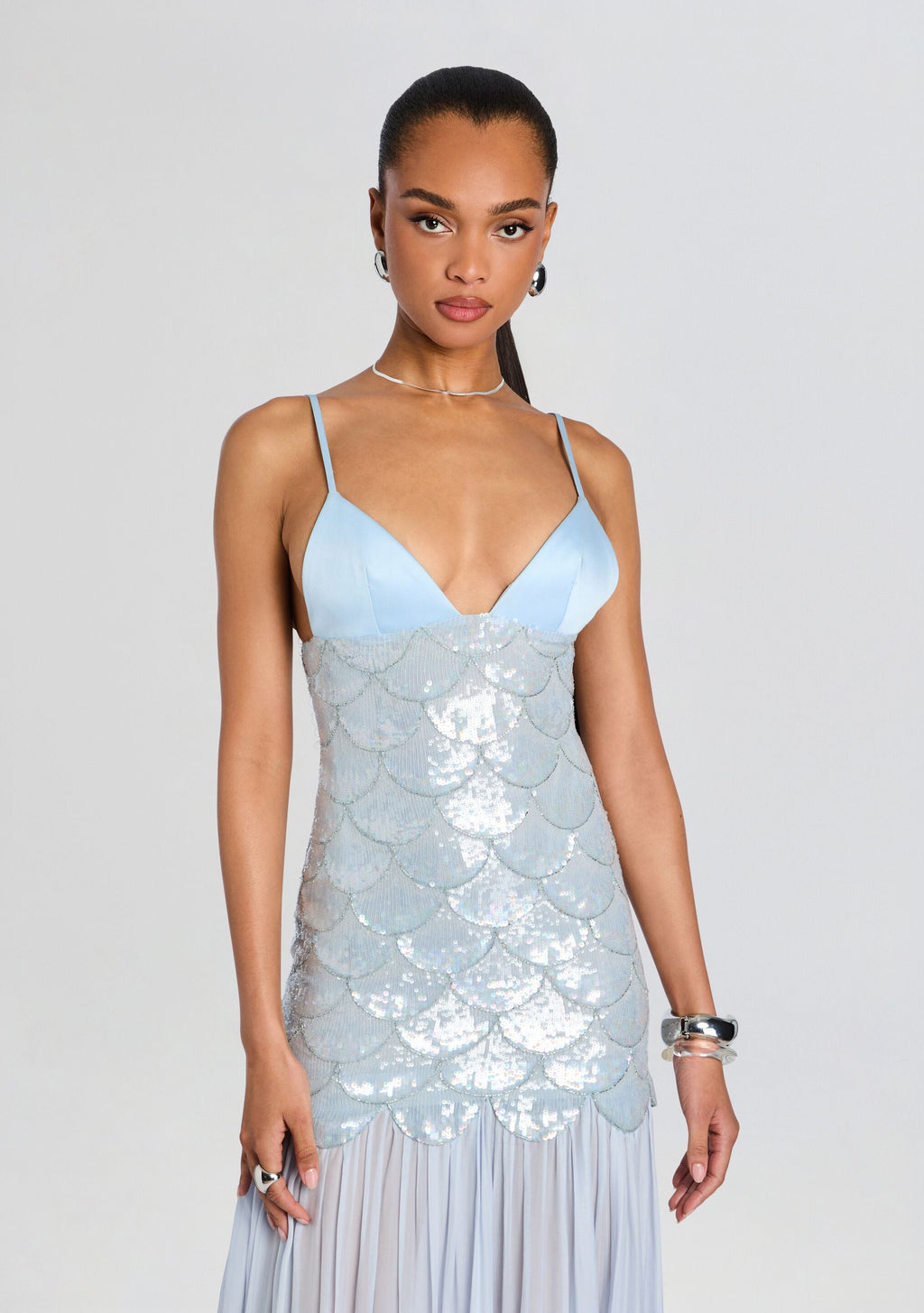 Eileyn Embroidered Dress by retrofête in Glace, product image 5