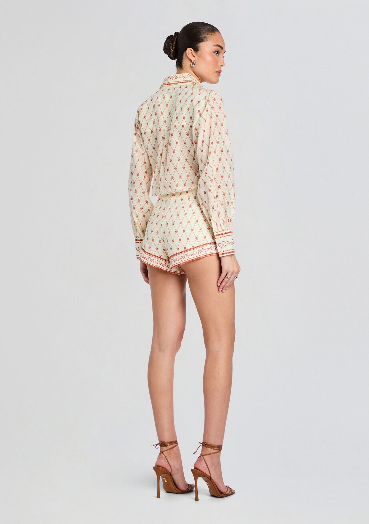 Devon Short by Shani Shemer in Orange Mosaic Print, product image 5