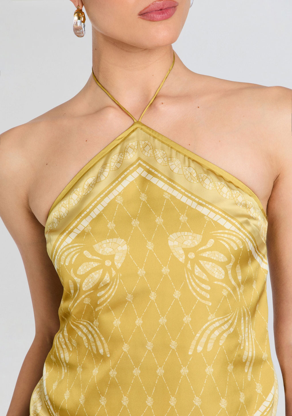 Jessie Top by Shani Shemer in Mustard Mosaic Print, product image 3