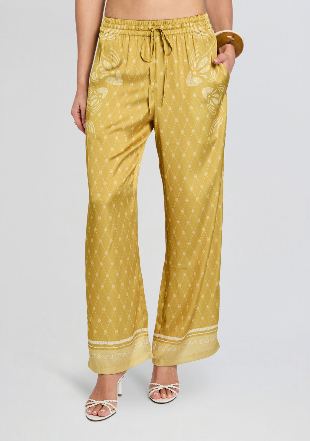 Macey Pant by Shani Shemer in Mustard Mosaic Print, product image 1