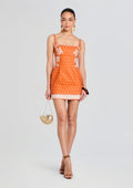 Jordan Mini Dress by Shani Shemer in Orange Mosaic Print, product image 1