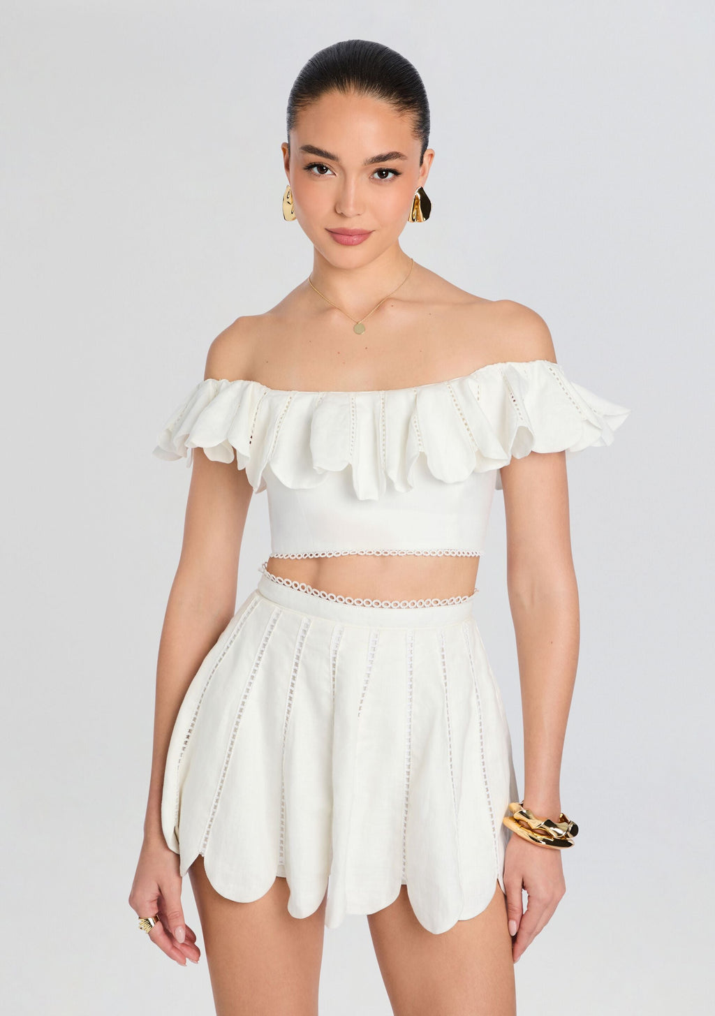 Nela Top by Azulu in Ivory, product image 1