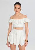 Nela Top by Azulu in Ivory, product image 1