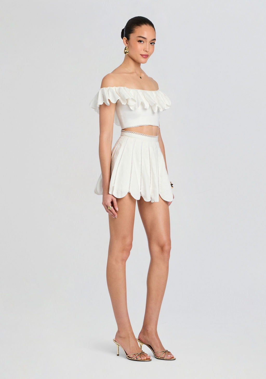Nela Short by Azulu in Ivory, product image 4
