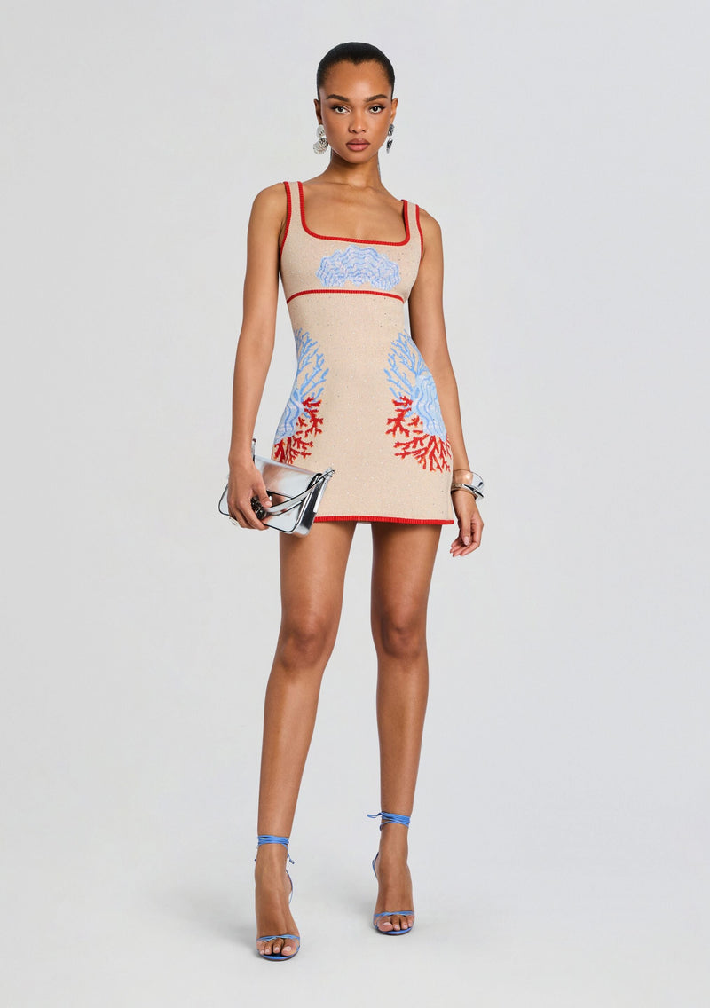 Valcra Knit Dress by retrofête in Sand Multi, product image 1