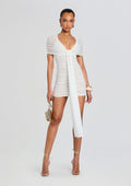 Winslow Mesh Dress by SEROYA in Eggshell, product image 1