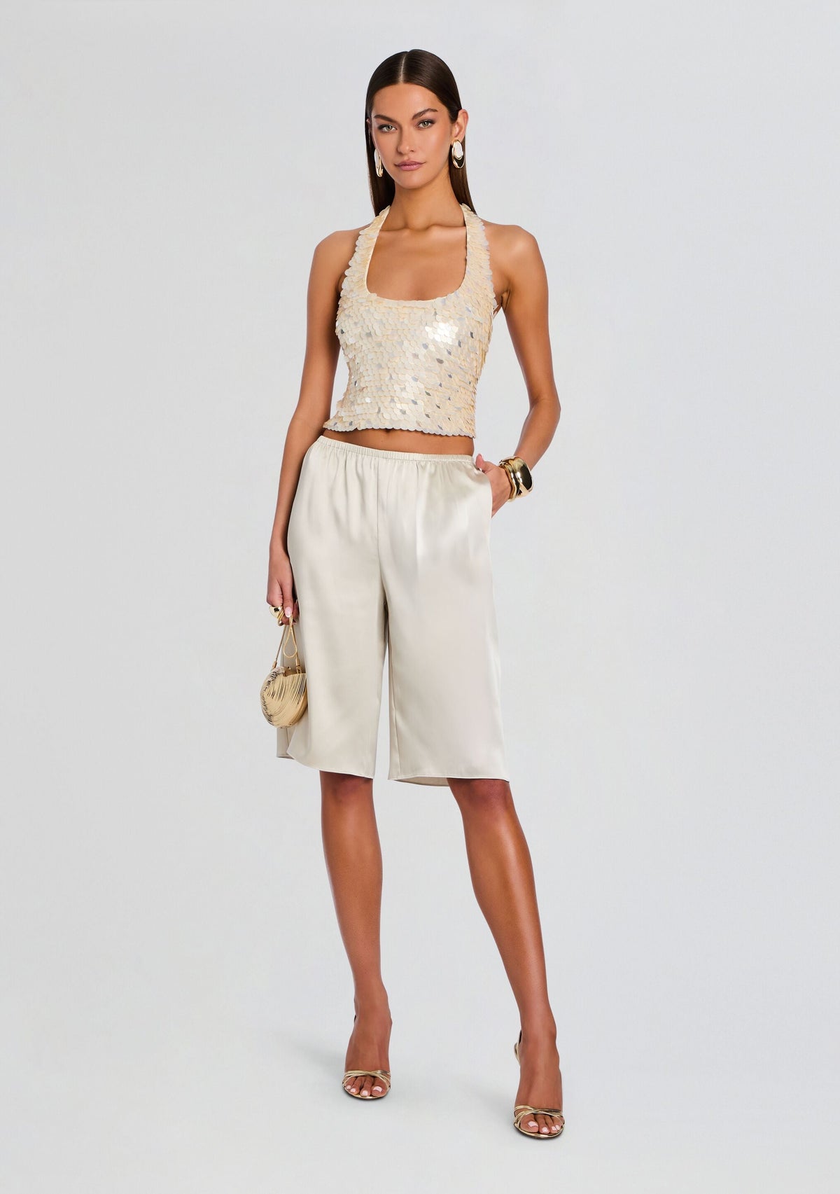 Avriel Embellished Top by retrofête in Cream, product image 1