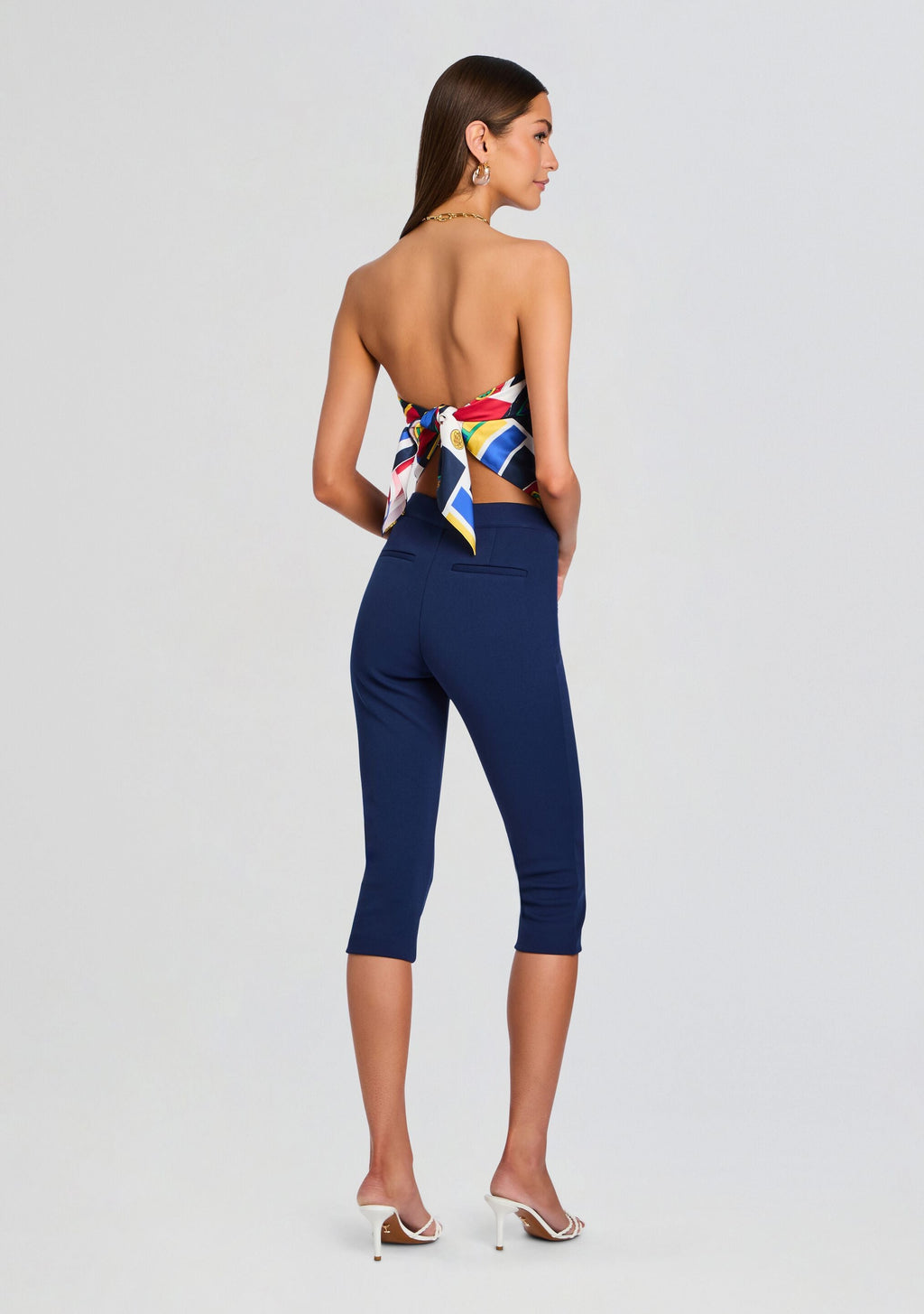 Hark Satin Top by SEROYA in Regatta, product image 5