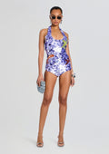 Isabele Embellished Romper by retrofête in L'Acqua/Multi, product image 1