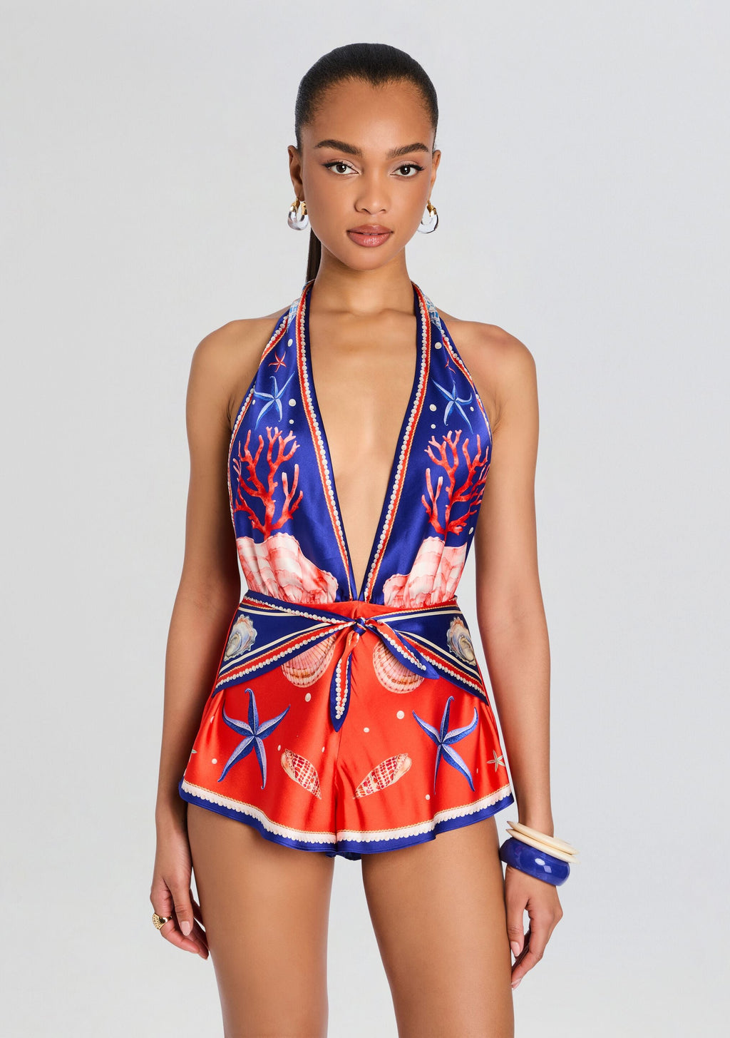 Ledda Romper by retrofête in Santorini Marine, product image 5