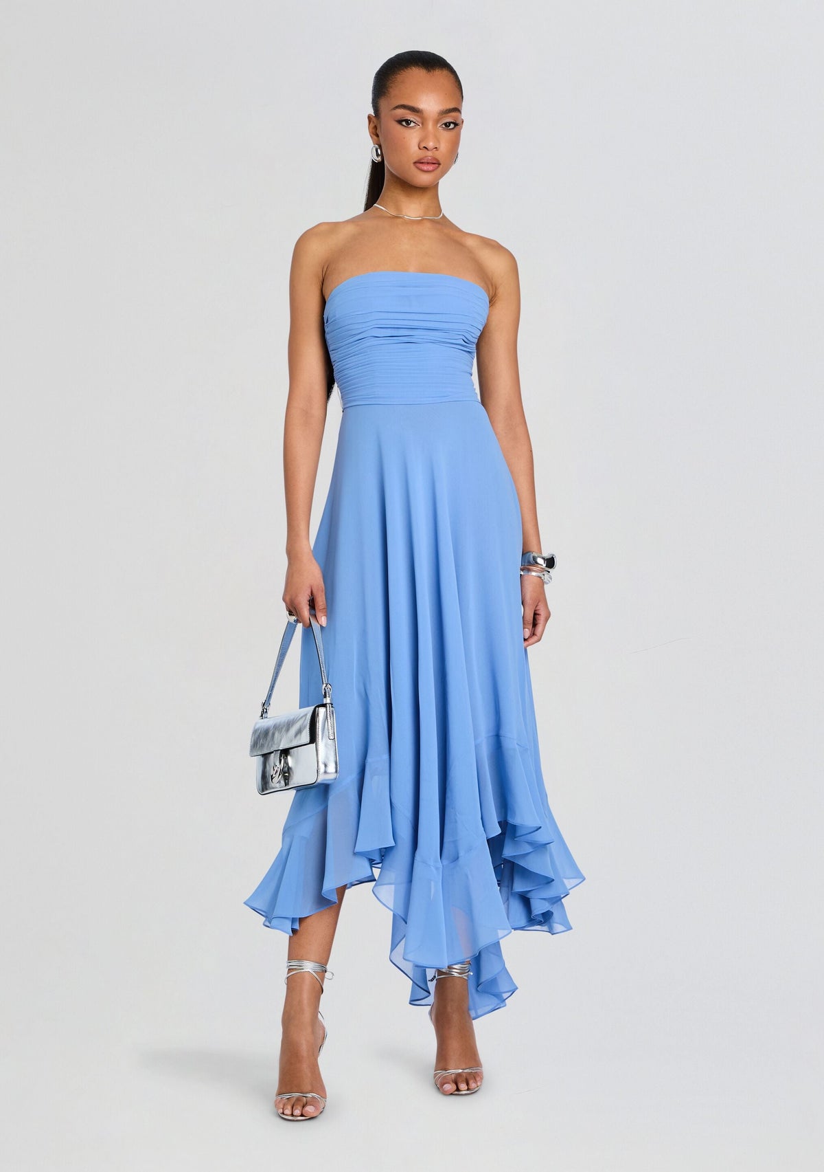 Louisa Chiffon Dress by retrofête in L'Acqua, product image 1