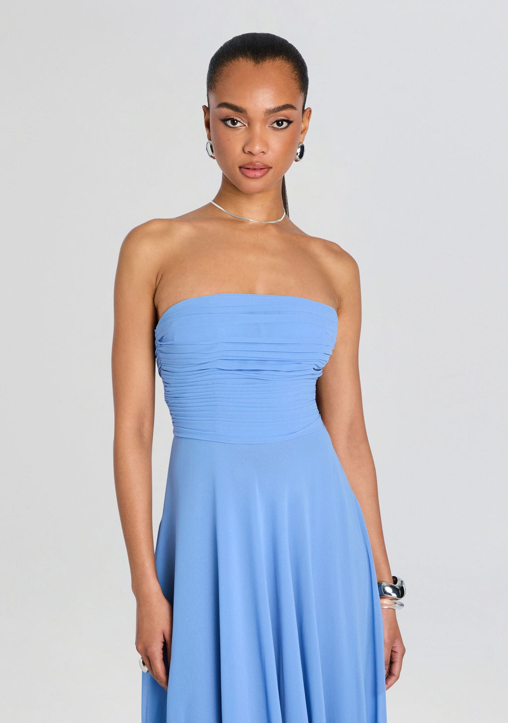 Louisa Chiffon Dress by retrofête in L'Acqua, product image 5