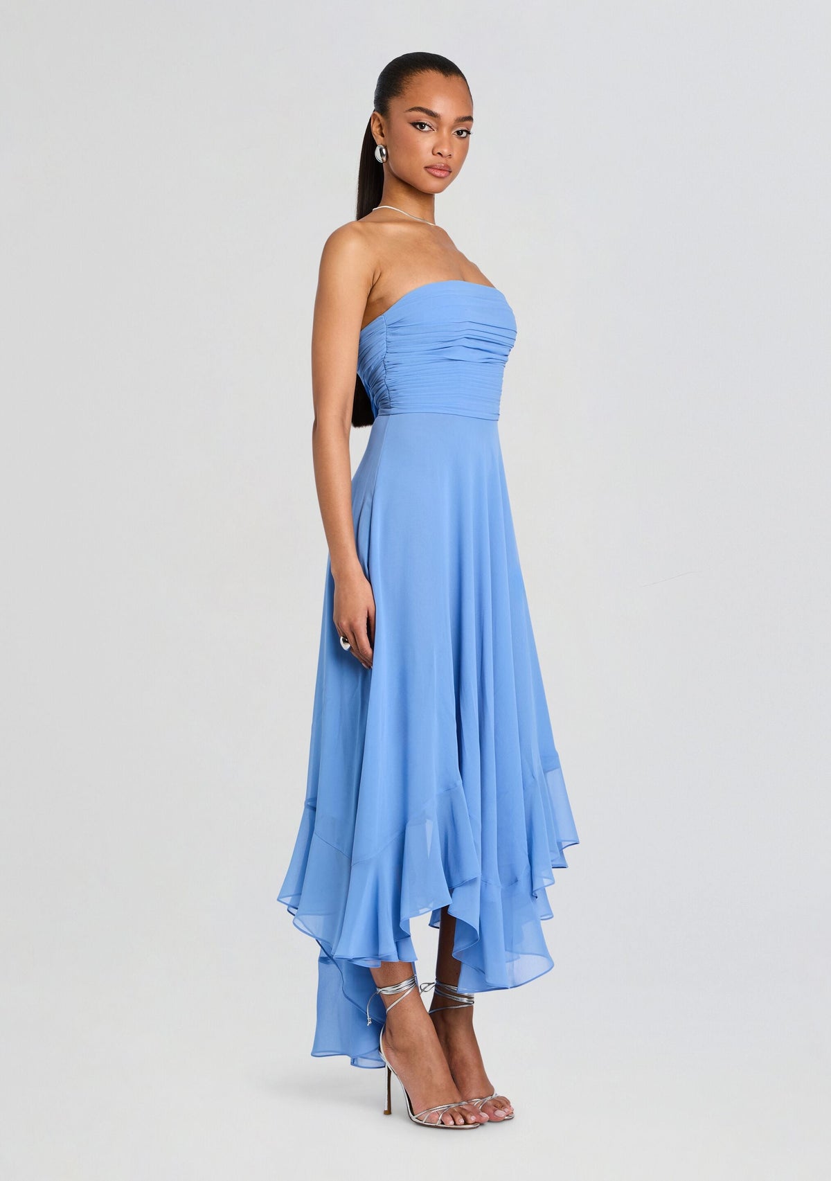 Louisa Chiffon Dress by retrofête in L'Acqua, product image 3