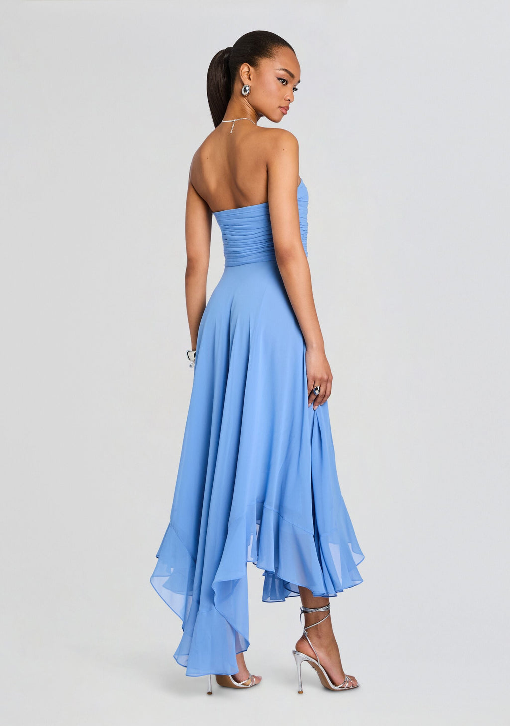 Louisa Chiffon Dress by retrofête in L'Acqua, product image 4