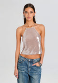 Norma Sequin Top by retrofête in Truffle, product image 1