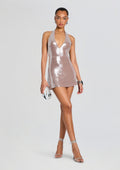 Orchida Sequin Dress by retrofête in Truffle, product image 1
