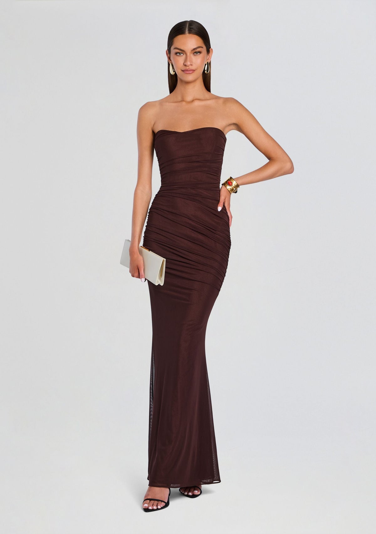 Isadore Dress by retrofête in Walnut, product image 1
