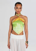 Jamie Silk Top by retrofête in Pera Brushstroke, product image 1