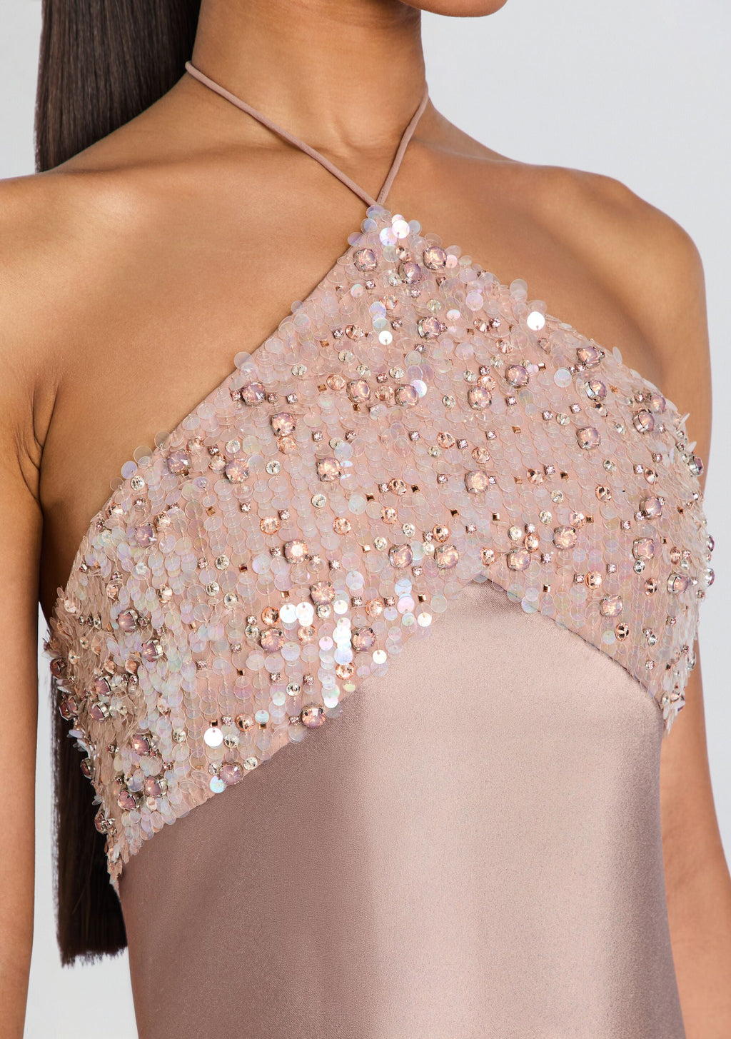 Jeanne Embellished Dress by retrofête in Truffle, product image 2