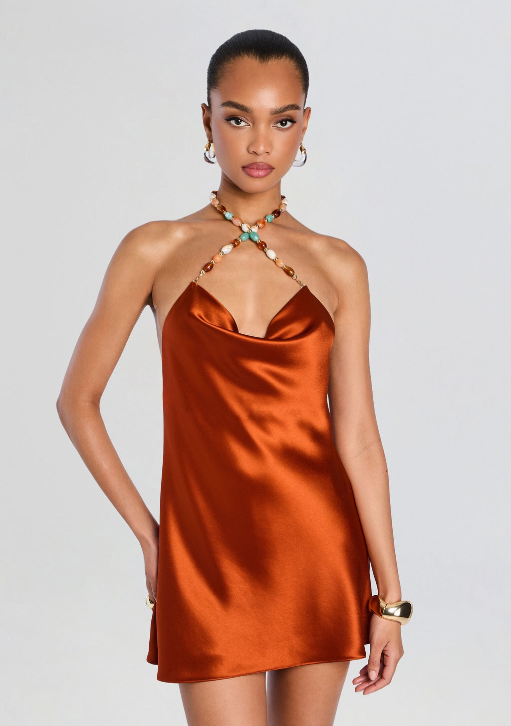 Marve Dress by retrofête in Rust, product image 5