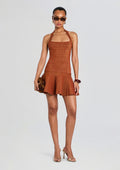 Serenna Knit Dress by retrofête in Metallic Rust, product image 1