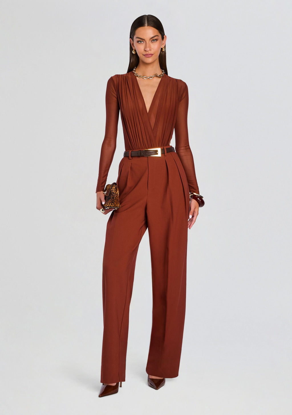 Agnes Bodysuit by SEROYA in Copper Clay, product image 2