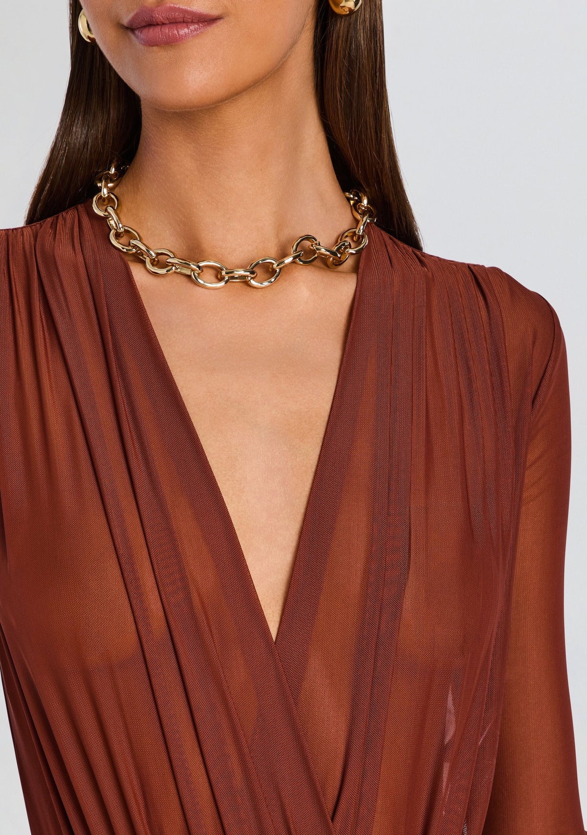 Agnes Bodysuit by SEROYA in Copper Clay, product image 3