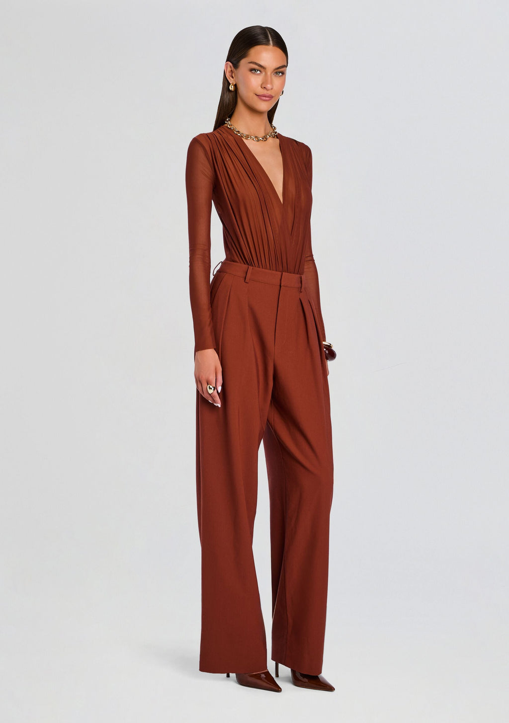 Agnes Bodysuit by SEROYA in Copper Clay, product image 4