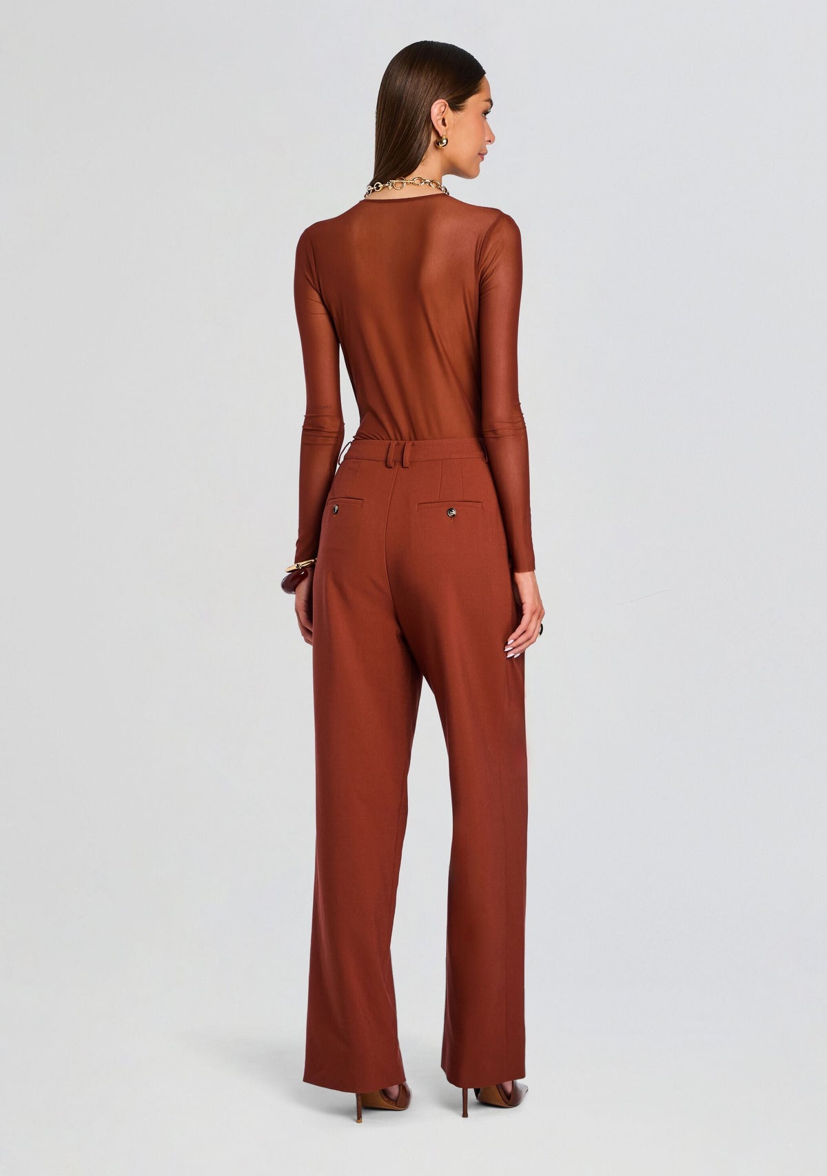 Agnes Bodysuit by SEROYA in Copper Clay, product image 5