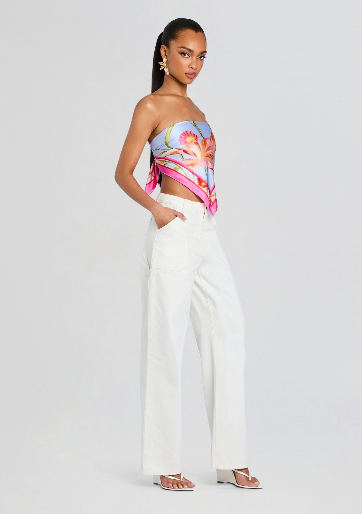 Alivia Silk Top by retrofête in L'Acqua Orchid, product image 4