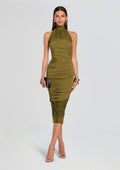 Esmee Midi Dress by SEROYA in Olivewood, product image 1