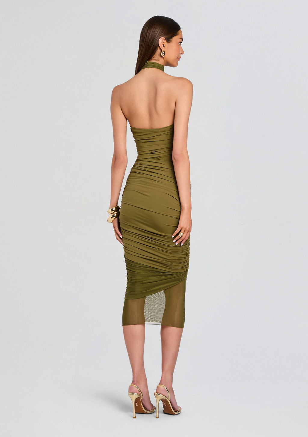 Esmee Midi Dress by SEROYA in Olivewood, product image 4