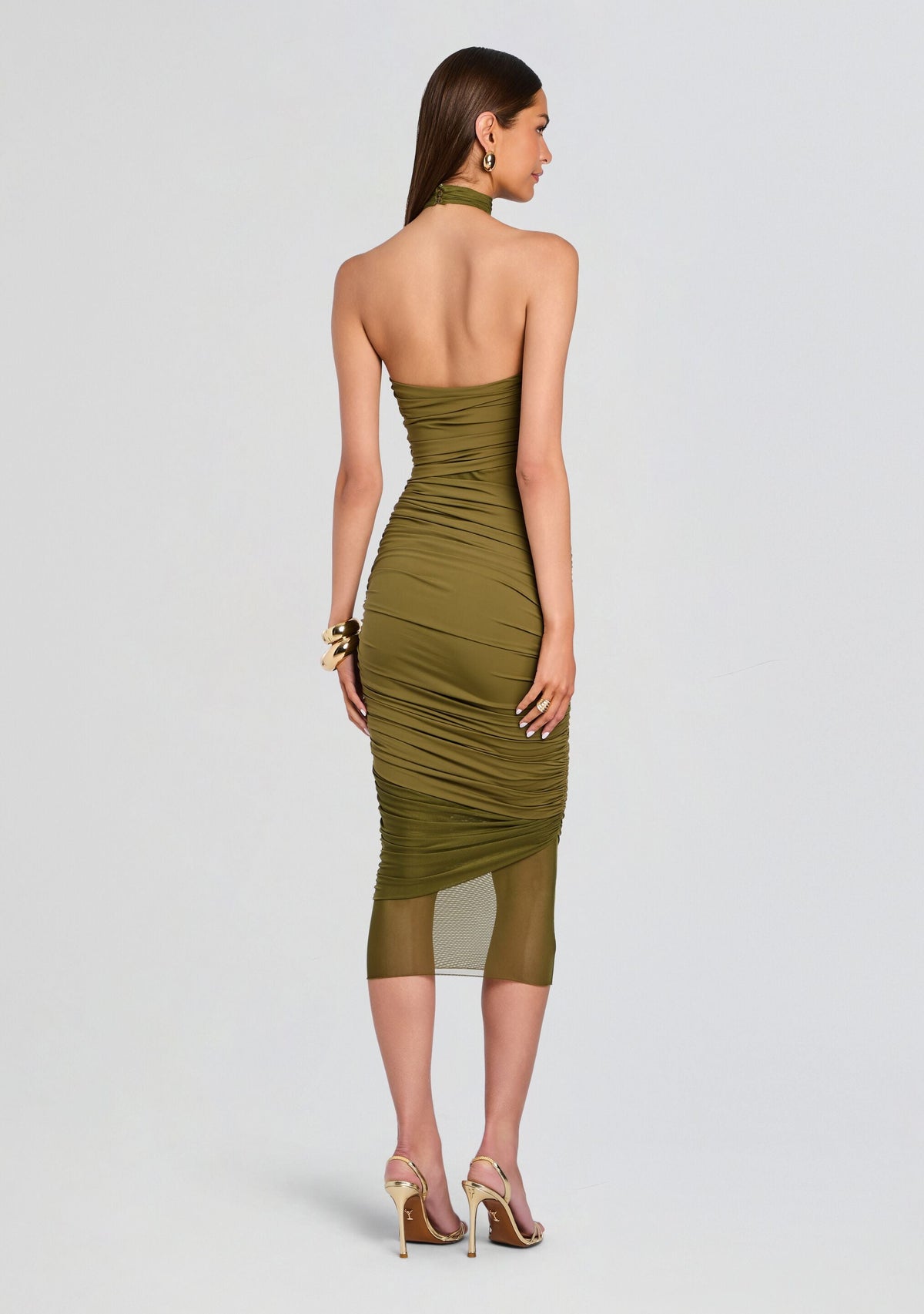 Esmee Midi Dress by SEROYA in Olivewood, product image 4