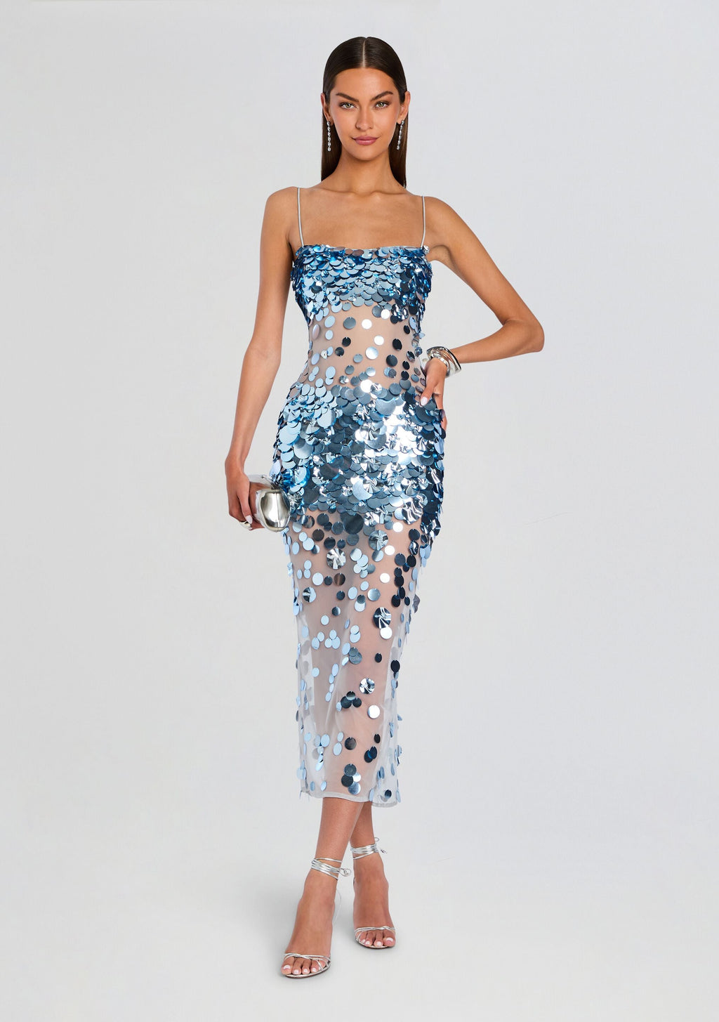 Mischa Sequin Dress by retrofête in Ice Blue, product image 1