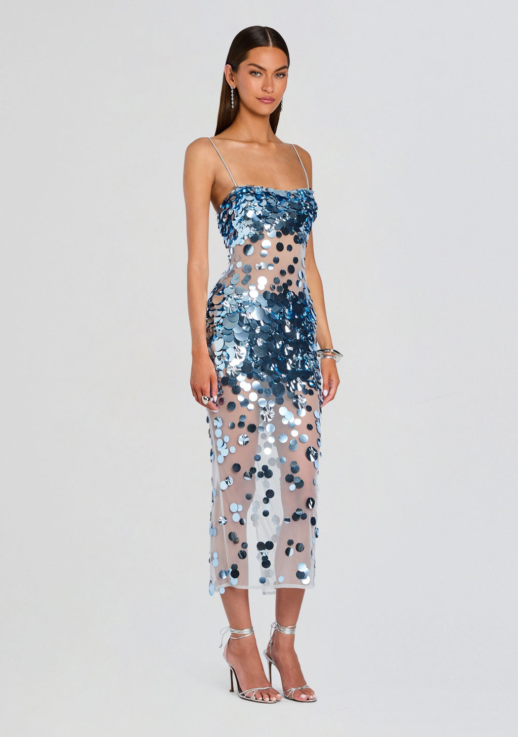 Mischa Sequin Dress by retrofête in Ice Blue, product image 3