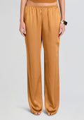 Lillian Satin Pant by SEROYA in Dune, product image 1