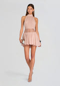 Daly Sequin Chiffon Dress by retrofête in Truffle, product image 1