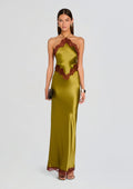 Everly Lace Dress by retrofête in Basil/Cigar, product image 1