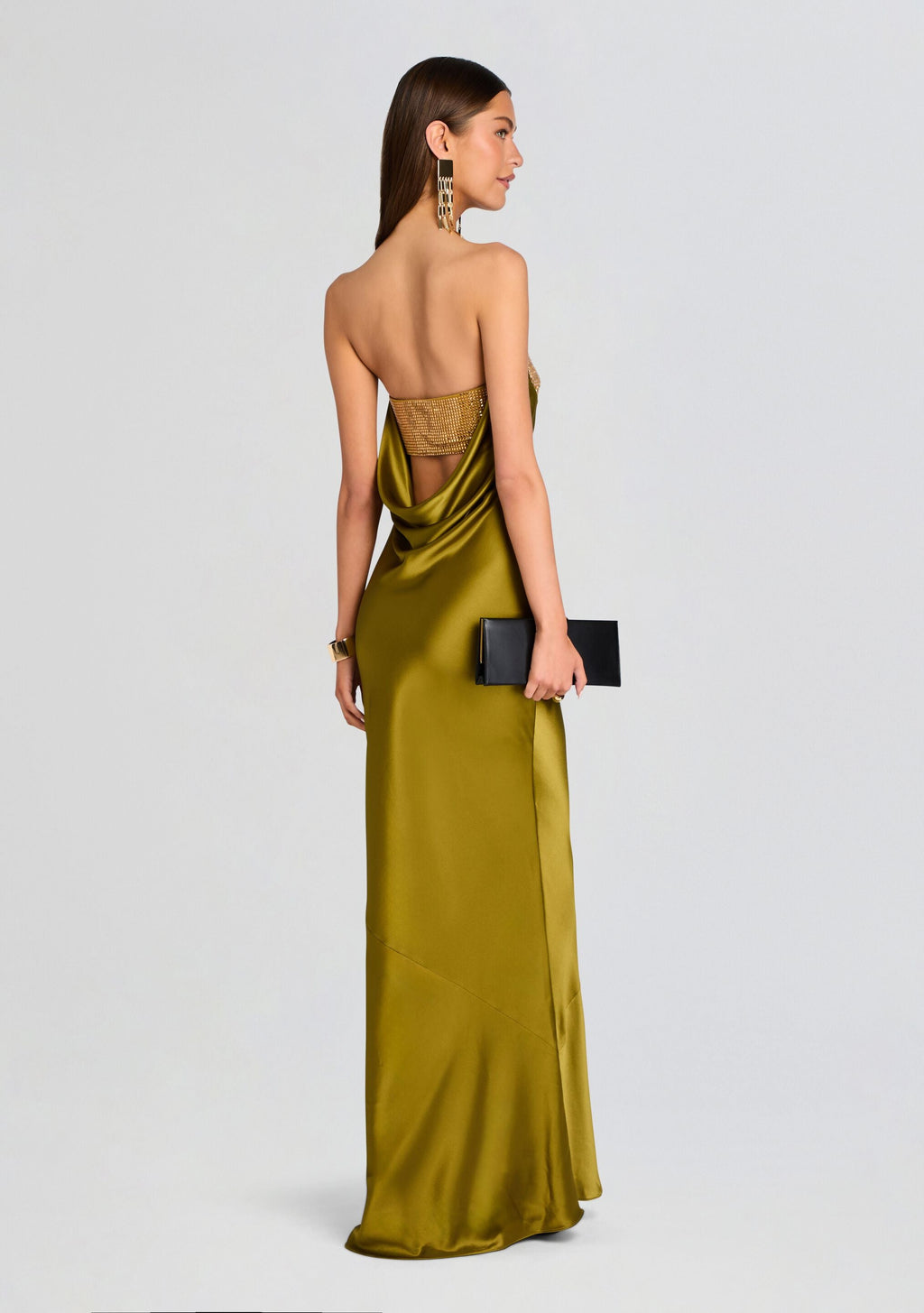 Graziella Embellished Dress by retrofête in Basil, product image 4